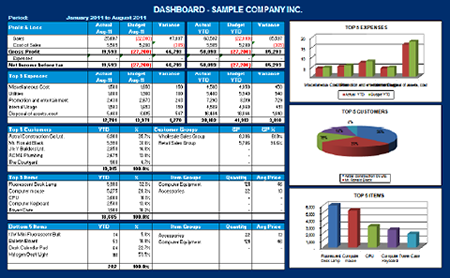 Sage Accpac Intelligence Dashboard