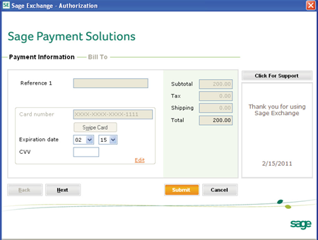 Sage Payment Solution