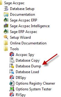 Sage 300 ERP - Database Dump