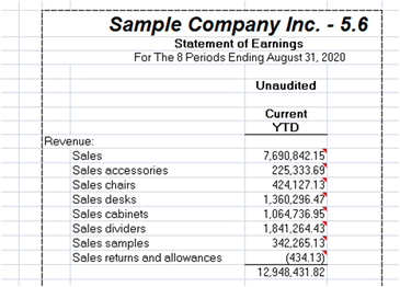 Accpac Financial Reporter Drilldown Functionality