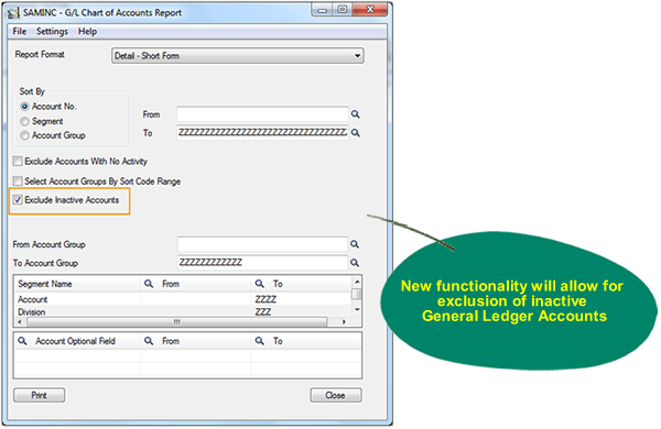 Sage 300 ERP 2012 - GL Reporting Feature Enhancement