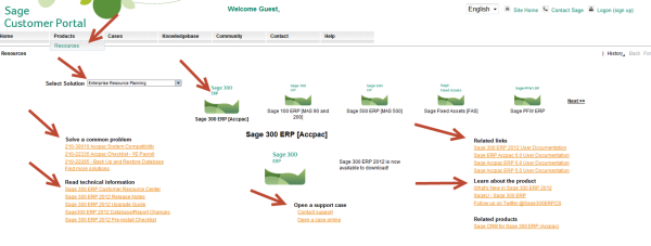 Sage Customer Portal Resources