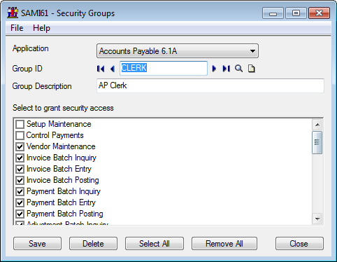 Sage 300 ERP - Set Up Security Groups