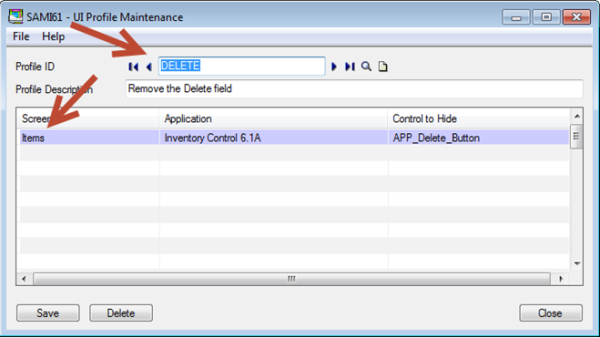 Sage 300 ERP - Profile Maintenance