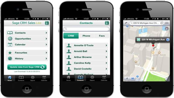 Sage CRM iPhone Sales App
