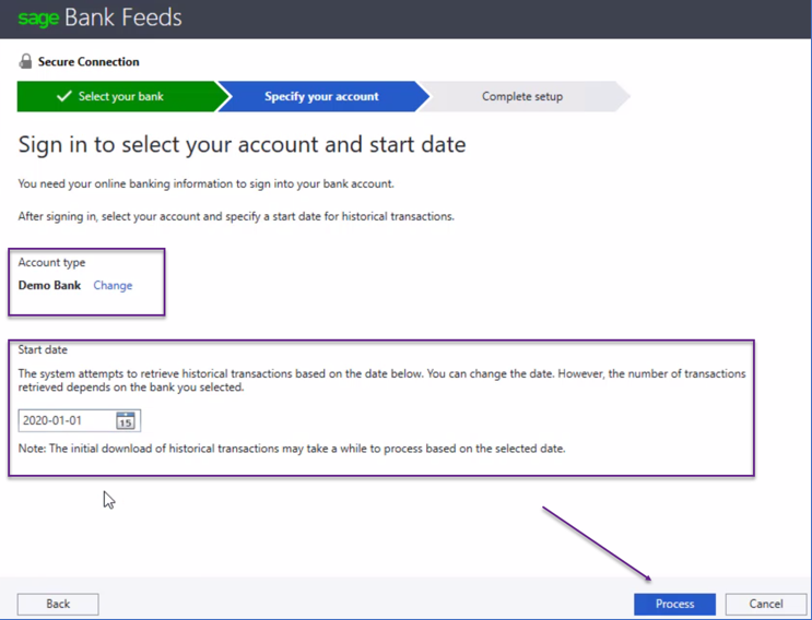 Sage 300 cloud 2020 bank feeds