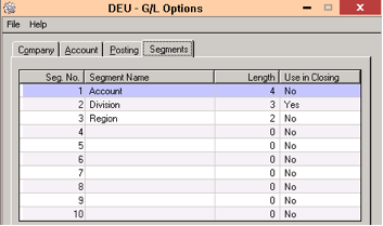 Configure Sage 300 GL Module