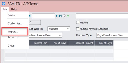 Importing to Sage 007