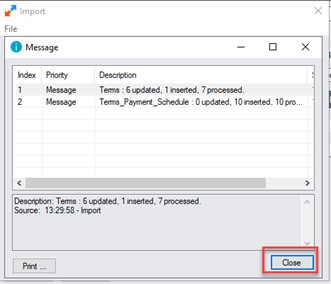 Importing to Sage 009