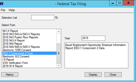 Sage 300 US Payroll Tax Update EEO-1 Component 2 Pay-Data Reporting 