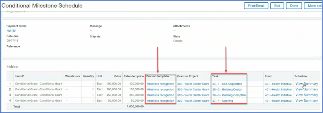 Sage Intacct Nonprofit Revenue Recognition