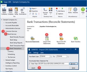 Sage 300 Bank Reconciliation