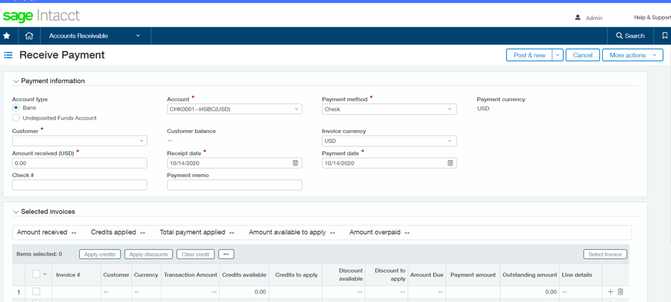 Sage Intacct 2020 R4