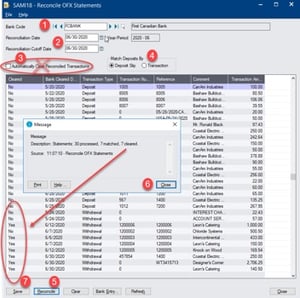 Sage 300cloud OFX statement