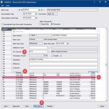 Sage 300cloud bank reconciliation