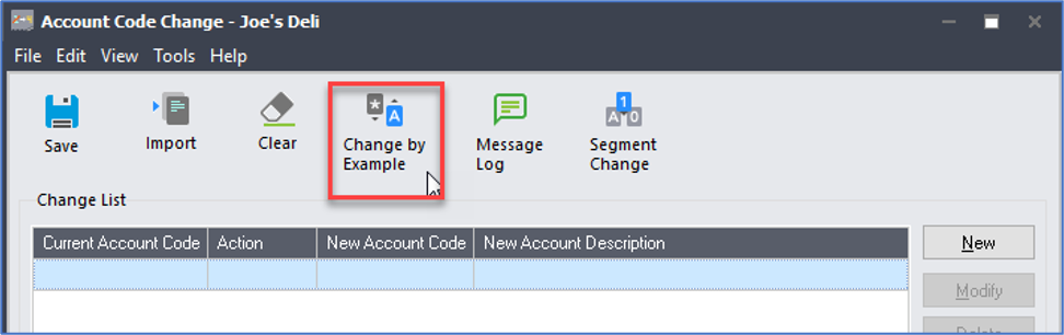 Sage 300 Account Item Number Change