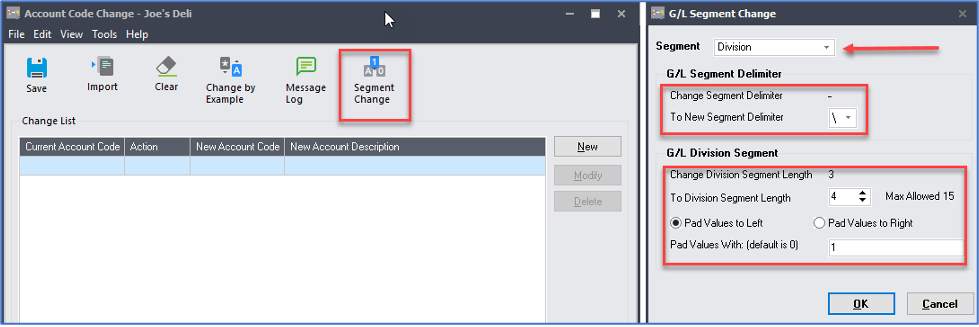 Sage 300 Account Item Number Change