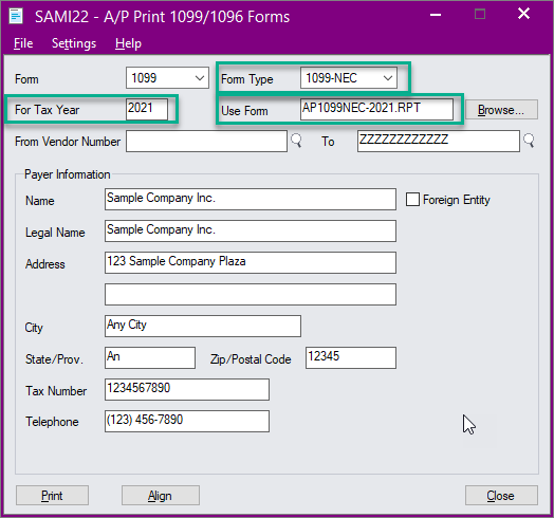 Sage 300 Accpac 1099 2021 4