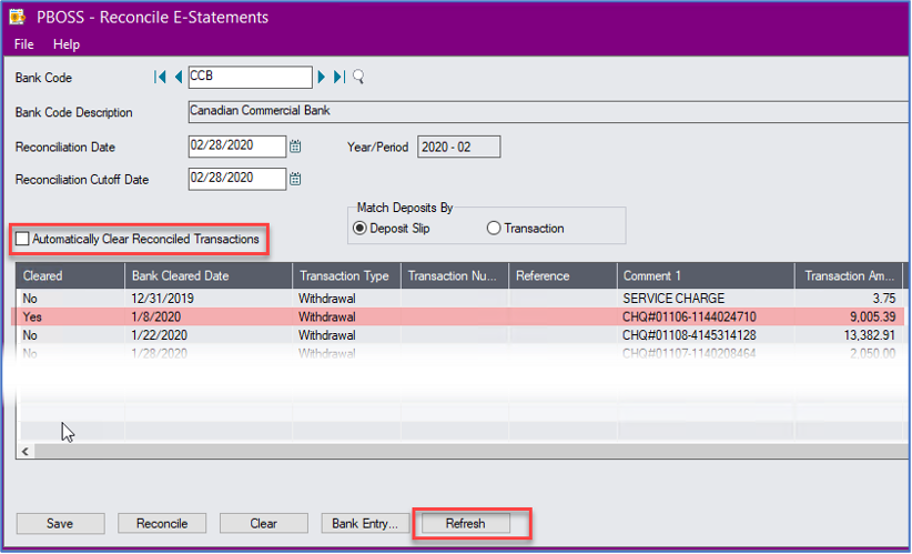 Sage 300 Accpac Bank Reconciliation Bank Feeds 