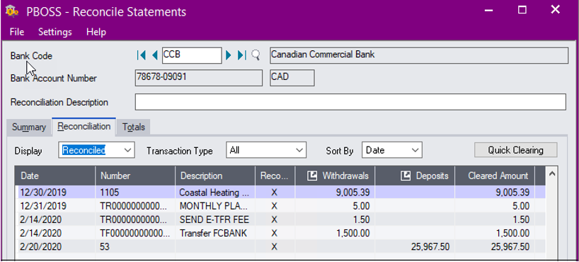 Sage 300 Accpac Bank Reconciliation Bank Feeds 