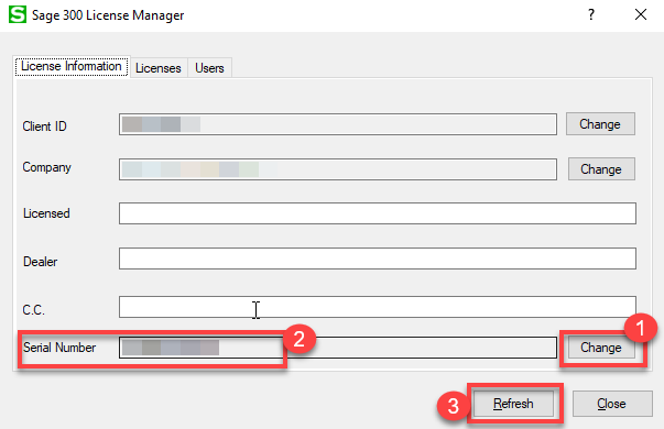 Sage 300 License Manager