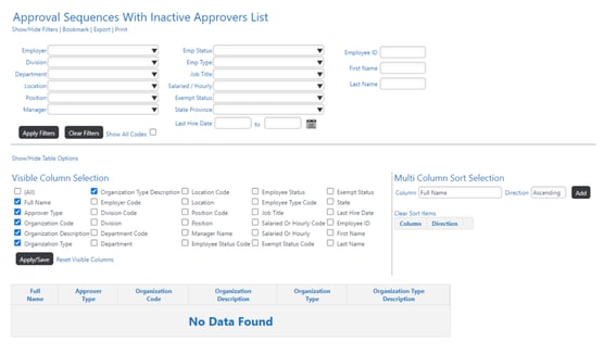 Sage HR Actions Statistics Analysis