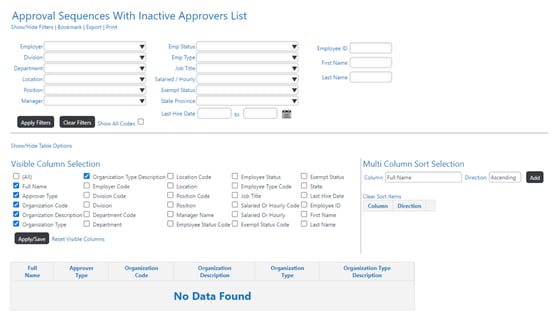 Sage HR Actions Statistics Analysis 