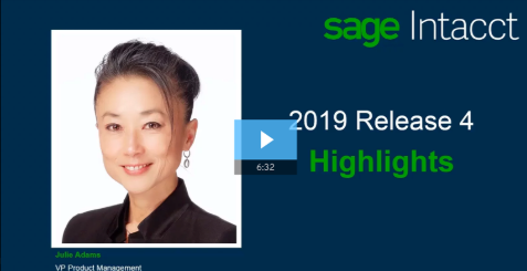 Sage Intacct 2019 Release 4