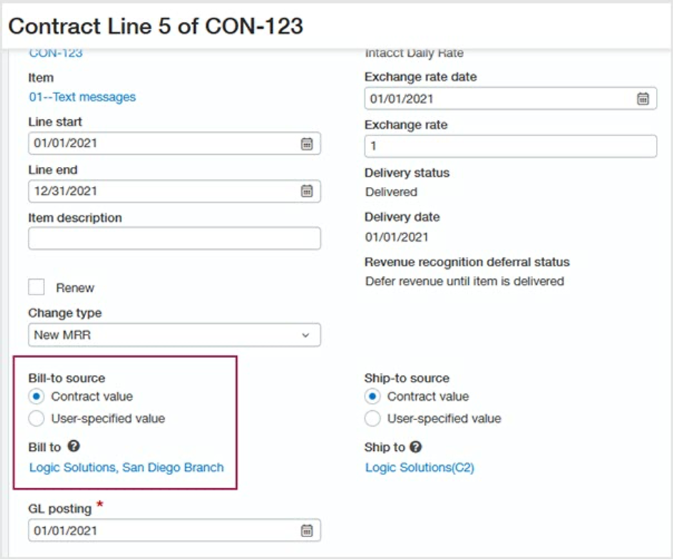 Sage Intacct 2021 R2 Contract Line