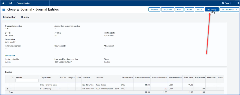 Sage Intacct 2022 R1 GL Journal Entries