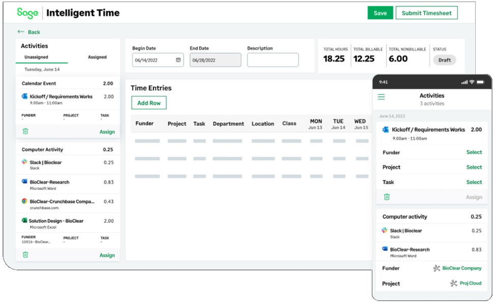 Sage Intacct 2022 R4 Time Entry