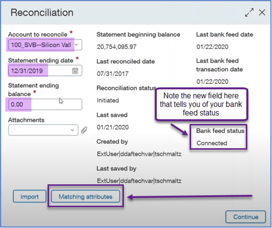 Sage Intacct Bank Feeds Cash Management