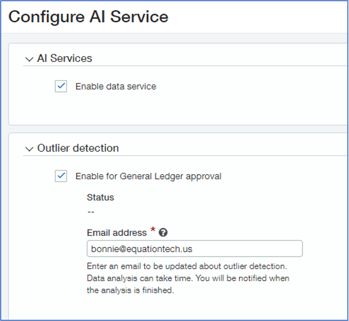 Sage Intacct Configure AI Service