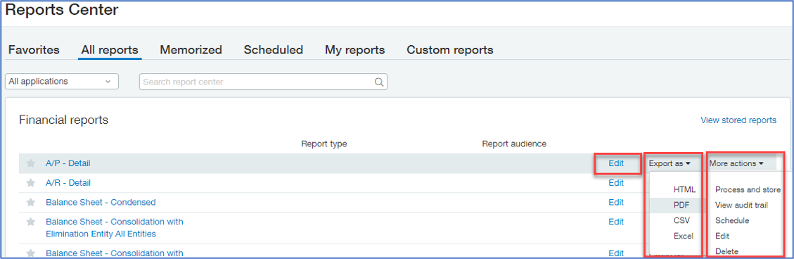 Sage Intacct Reporting Dashboards 