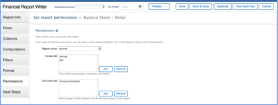 Sage Intacct Reports Dashboards