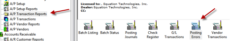 Sage 300 errors report