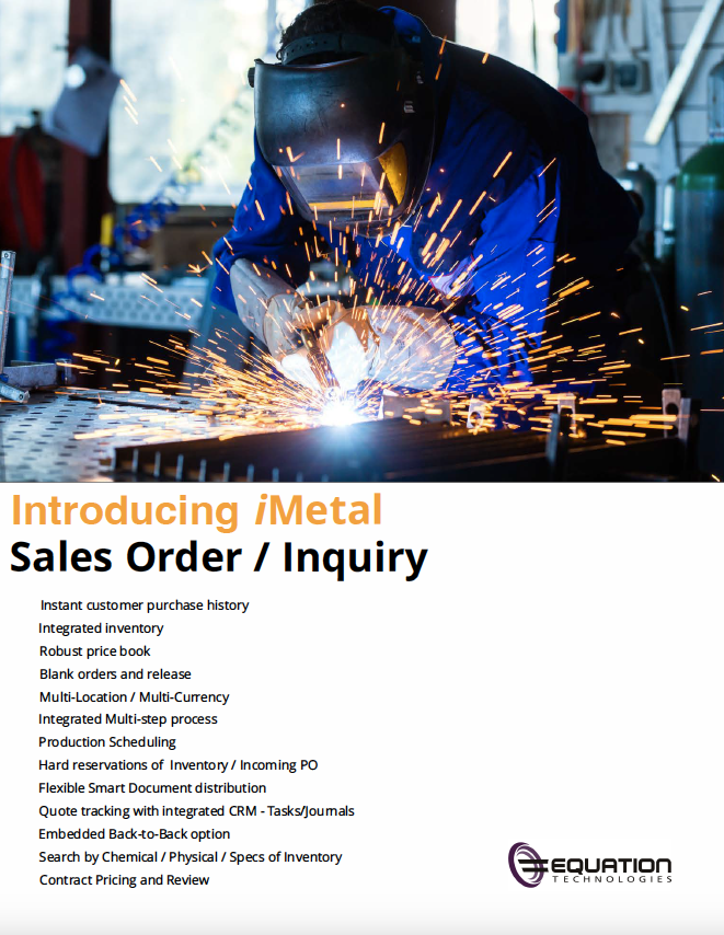 Sales Inquiry Front Page