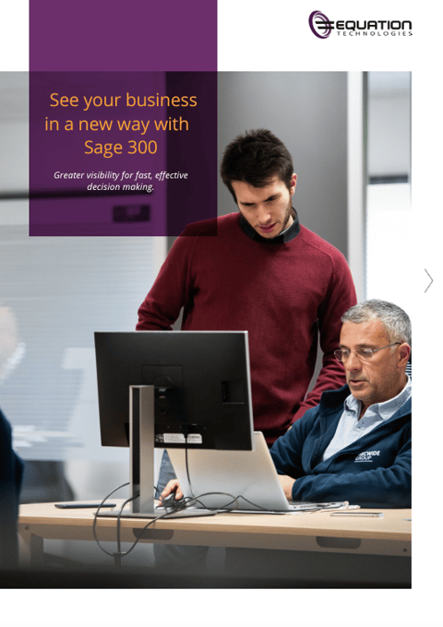 See Your Business In a New Way With Sage 300 Title Page
