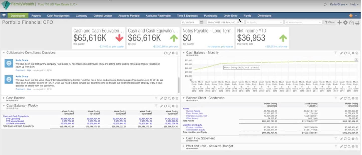 Venture Capital Accounting Software Sage Intacct Dashboard-1