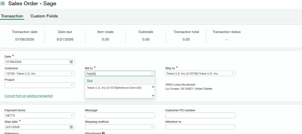 sage intacct features