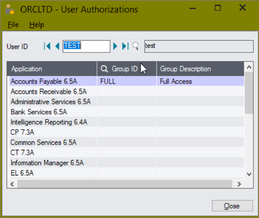 Sage 300 Accpac User Security