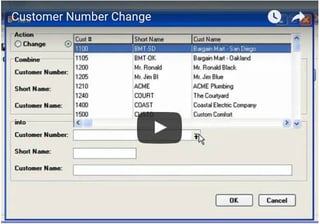 Customer Number Change - Watch Video