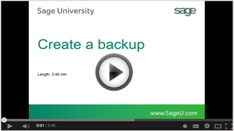 How to create database backup in Sage 300