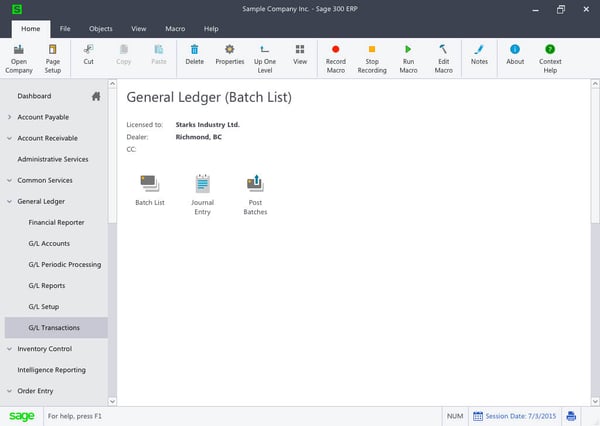Sage 300 2018 - Redesigned classic screens & desktops