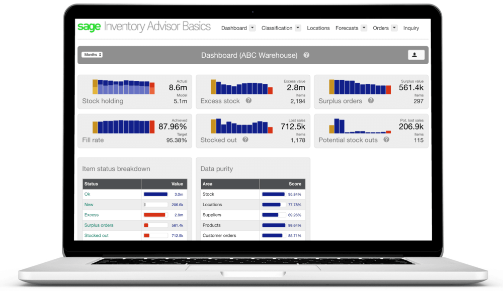 Sage Inventory Advisor Basics included with Sage 300c 2017