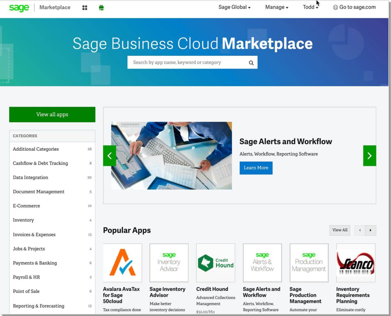 INTRODUCING THE SAGE BUSINESS CLOUD MARKETPLACE